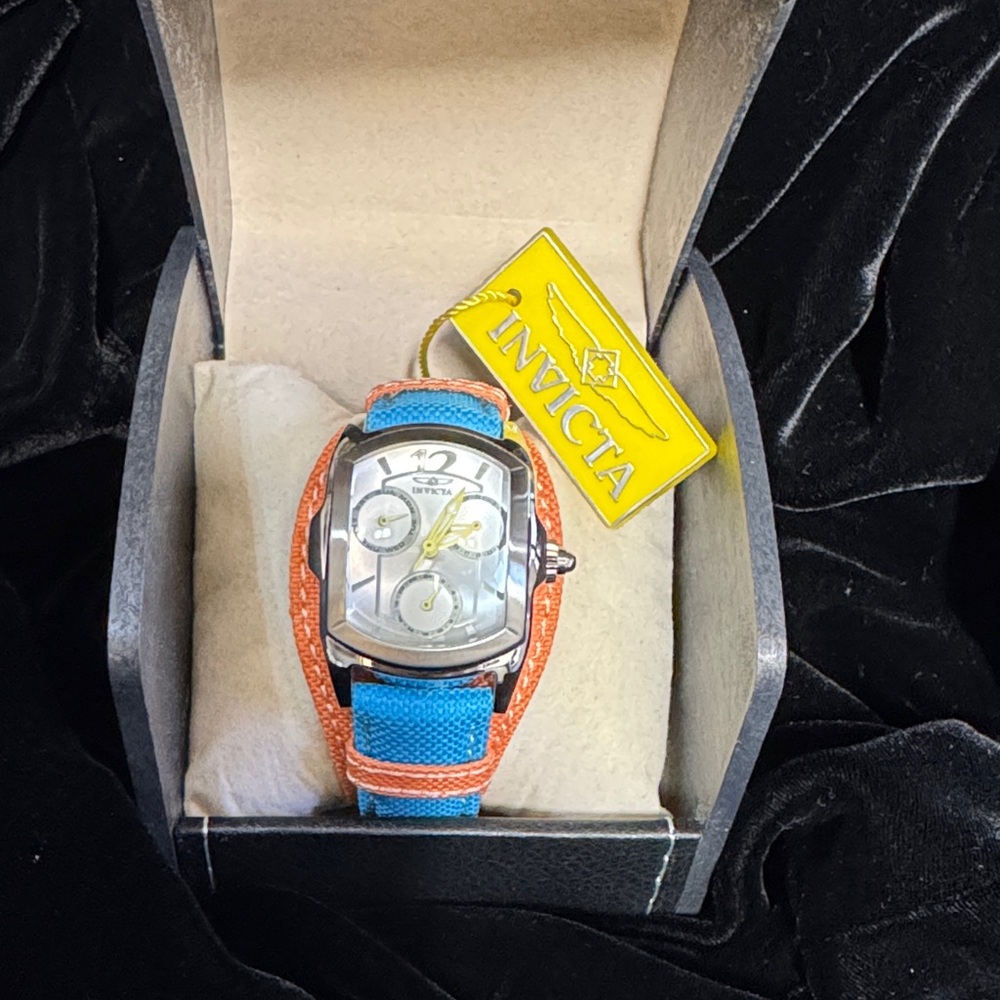 Invicta Watch with Blue and Orange Strap